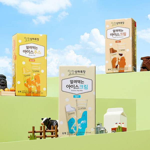 상하목장 얼려먹는 아이스크림ㆍ주스 3종 파티팩 (밀크 6입, 초코 6입, 귤&배 12입 (총 24입))