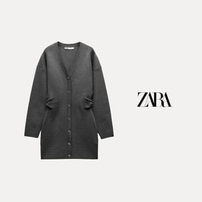 자라 ZARA 여성 원피스 브이넥 긴팔 니트 핏 가디건 드레스