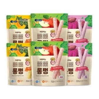  베베쿡 처음먹는 빼빼롱뻥 30g 6봉 (사과2+단호박2+자색고구마2)