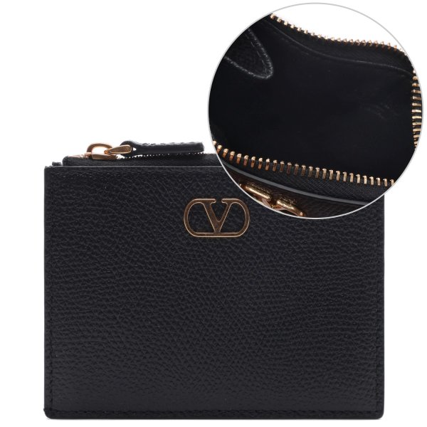 [부산점] 26SS 여성 브이로고 시그니처 지퍼 카드지갑 (8W2P0AK9 SNP 0NO 26S)