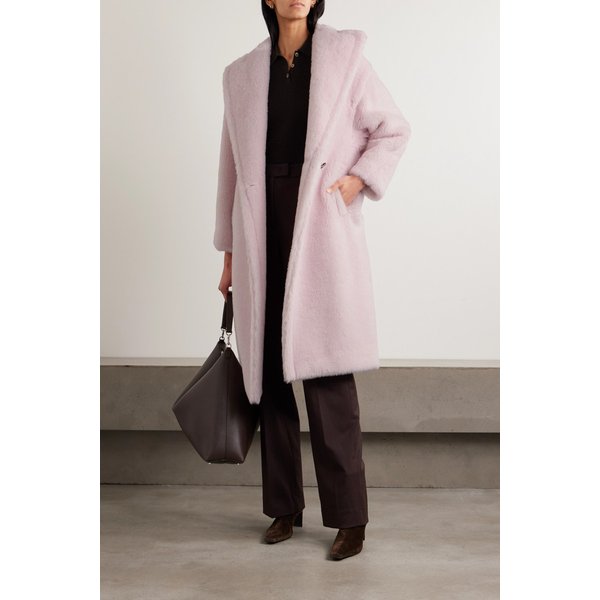 더블브레스트 알파카 블렌드 코트 베이비 핑크 46376663162954336