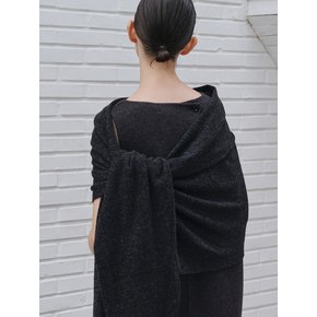 Wrap Knit Scarf_Charcoal