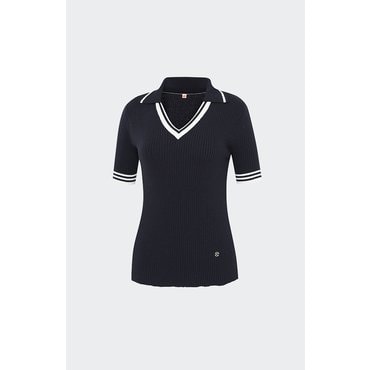 위뜨 [23SS] V넥 카라 골지 니트 HTWTS3J14T