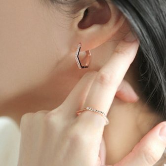 루브르파리 14k G.F 귀걸이/반지 데이브 육각 SET SET0414