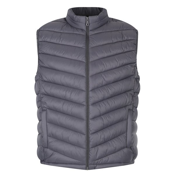남자 겨울 하이넥 경량 풀집업 조끼패딩 IE-VEP-4006-그레이