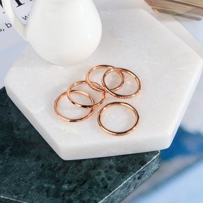14K 18K 파이프 2미리 반지 할로우 커팅 레이어드 볼드 볼륨 데일리 검지 미스 우정