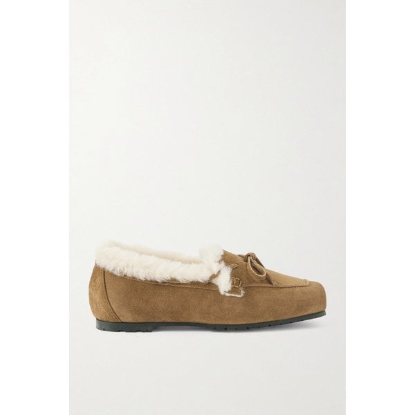 에이디 재스퍼 보우 디테일 시어링 라이닝 스웨이드 로퍼 46376663162907296