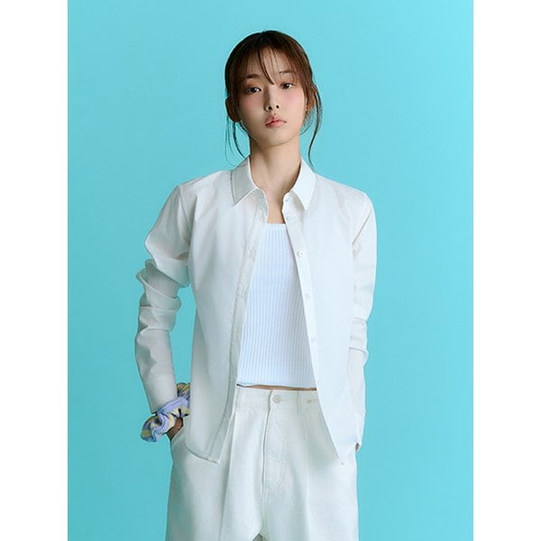 스트레치 스탠다드 핏 셔츠 (Off White)