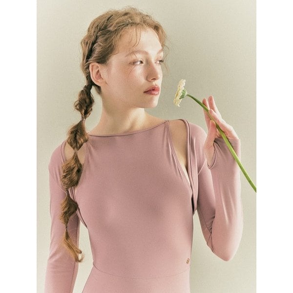 LEOTARD BOLERO CARDIGAN_Mauve Pink