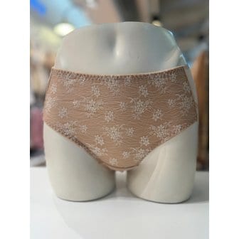 비비안 [파주점] 노와이어 풀커버레이스 베이지 몰드 브라 세트 팬티 BP6844