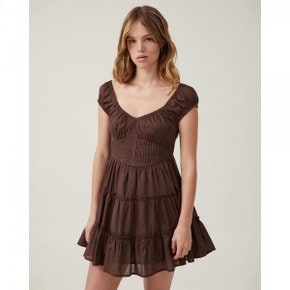 4378083 Cotton On Ivy Corset Mini Dress - Dark Oak