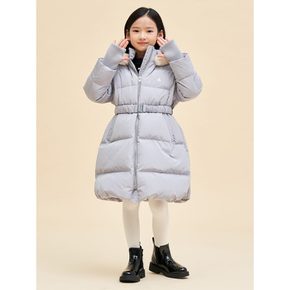 [30%OFF][BEANPOLE KIDS]여아 퍼포인트 덕다운 롱패딩  그레이 (BI3X38G013)