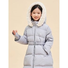 [30%OFF][BEANPOLE KIDS]여아 퍼포인트 덕다운 롱패딩  그레이 (BI3X38G013)