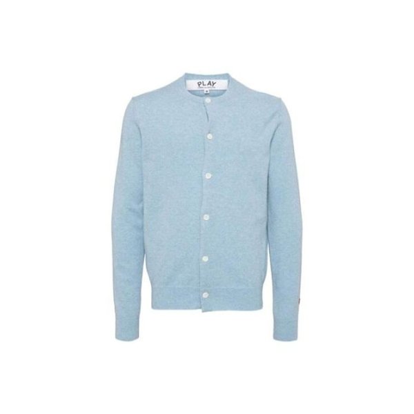 25SS 꼼데가르송 플레이 슬리브 스몰 하트 가디건 AXN0910512 LIGHT BLUE DOM