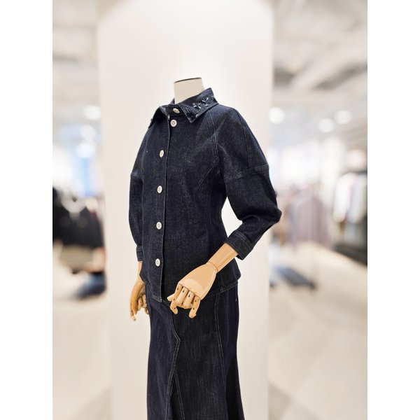 [파주점] [더아이잗컬레션]버튼 디테일 스트레이트 데님 자켓 CR4A0JK231