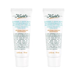 Kiehls 키엘 수퍼블리 이피션트 데오드란트 크림 75ml 2팩