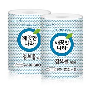 깨끗한나라 점보롤 화장지(2겹 300MX4롤)