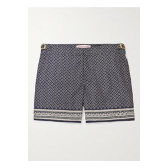 올레바브라운 불독 슬림핏 미드 렝스 프린트  스윔 쇼츠 블루 1647597343156786