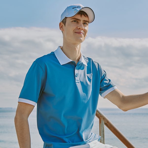 [부산점] CLGR 등판빅로고 썸머쿨링 남성 반팔티셔츠 틸블루_CHD2MST0242TB