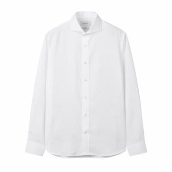 커스텀멜로우 White Horizontal Collar Dress shirt_CWSAA24003WHX