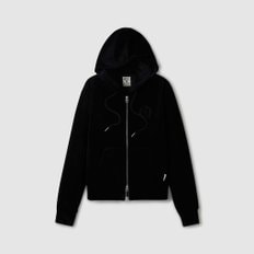 Velour Embroidery Hood Zip-up  WHMZE4V21F