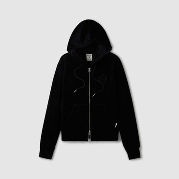 후아유 Velour Embroidery Hood Zip-up  WHMZE4V21F