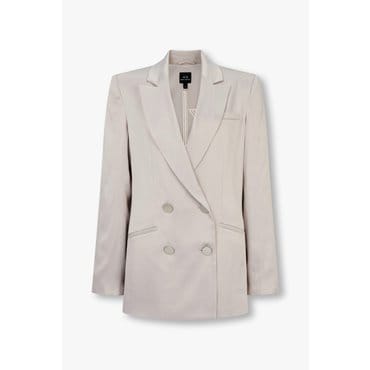 ARMANI EXCHANGE AX 여성 글로시 새틴 더블 자켓-라이트 그레이(A424110016)