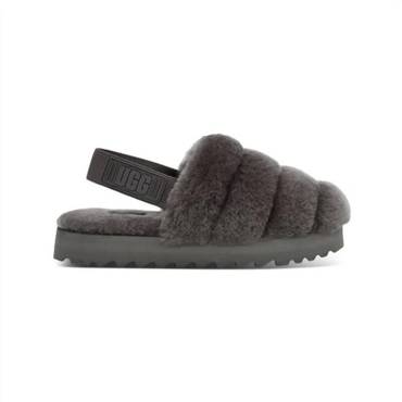 UGG 4168977 UGG Womens Super Fluff Slipper In Charcoal