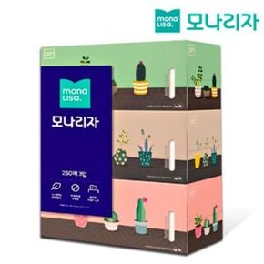 사각티슈 미용티슈 모나리자 각티슈 갑티슈 티슈 곽티슈 250매x3개