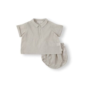 베네베네 BABY) 이안 스트라이프 셔츠 세트