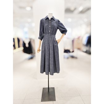 아이잗컬렉션 [파주점] 스티치 포인트 데님 롱 원피스