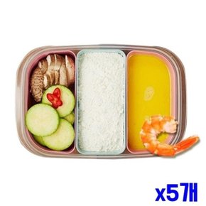 칸칸 3칸 밀폐용기 1.3L x5개 (WF7CC5A)