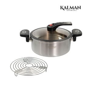 4L 칼만 통3중 저압력냄비+뚜껑+그릴[36176051]