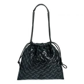 4886991 Kurt Geiger London Kensington Drawstring Quilted Leather Shoulder Bag