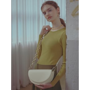 Atti Saddle Cross Bag (Ivory Cream)