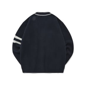 SP WOOL VARSITY CARDIGAN-NAVY