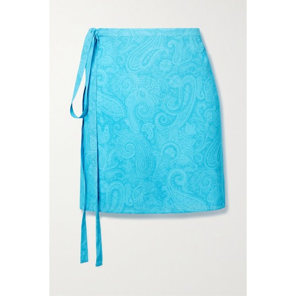 자카드 미니 랩 스커트 터쿼이즈 1647597289945163