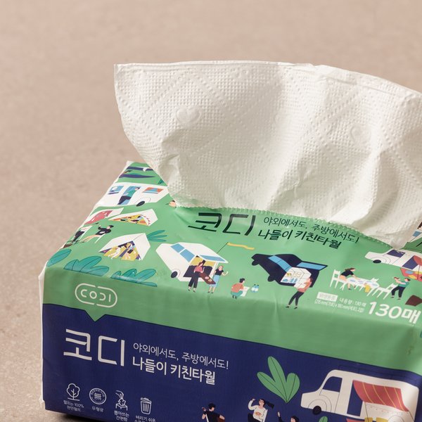 코디 나들이 키친타월 130매(소프트팩)