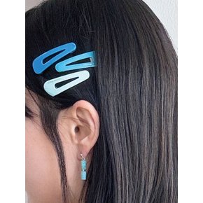 쿠바 블루 헤어클립 Cuba blue hairclip