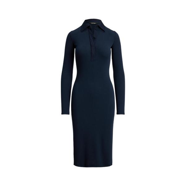 리브 니트 코튼 블렌드 폴로 드레스(WMLRDRSS6820194410)