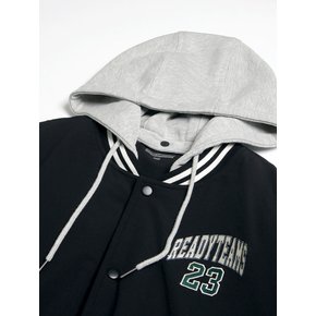 ReadyTeams Hoodie Varsity Jacket BLACK