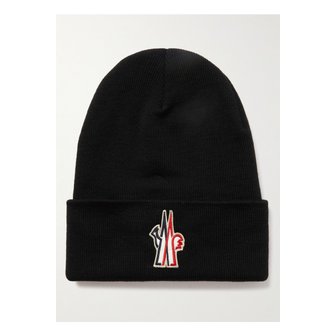 몽클레르 몽클레어 로고 아플리케 골지 울 비니 1647597323538877