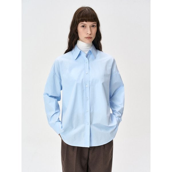 드롭 숄더 클래식 칼라 셔츠 (sky blue)