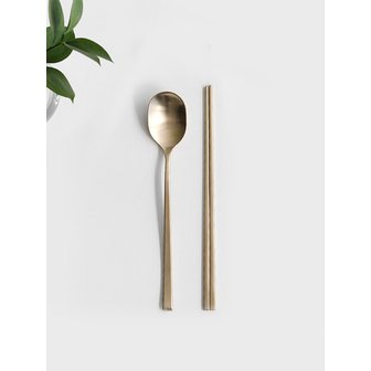 니코트 히어 1인 수저세트 Champagne Gold