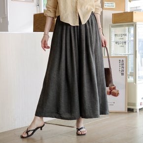 리버블 여름 시원한 핀턱 밴딩 와이드 롱 치마바지 큐롯팬츠 통바지 9부 10부 쿨팬츠 빅사이즈