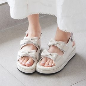 Ribbon Velcro Sandals_Vanilla