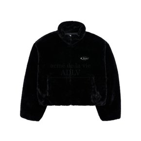 SPORTY LOGO ECHO FUR JACKET BLACK 스포티에코퍼 자켓 블랙