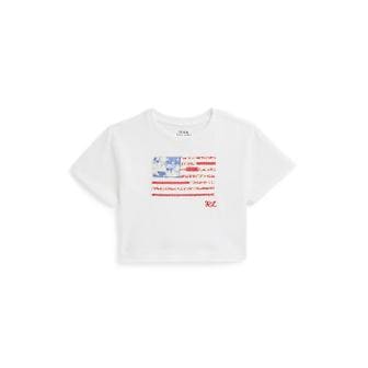 폴로 랄프 로렌 폴로 키즈 여아 2-6세 플로럴 플래그 코튼 저지 박시 티(CWPOTSHR8020526100)