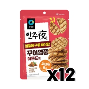 안주야 꾸이열풍 아몬드맛 스낵간식 40g x 12개