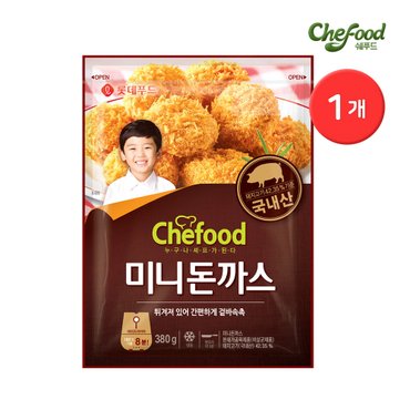 롯데칠성 롯데 쉐푸드 미니돈까스 380g 1개